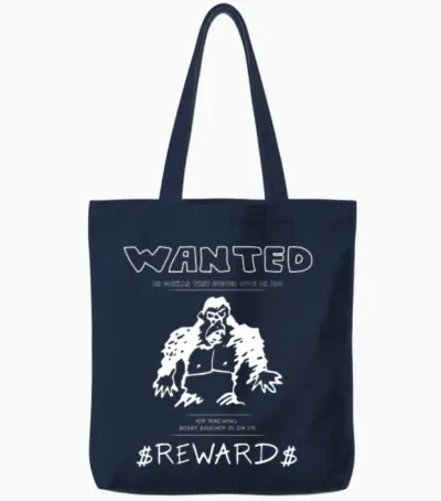 Wanted Gorilla - the Waterboy - Dark Tote Bags - Navy