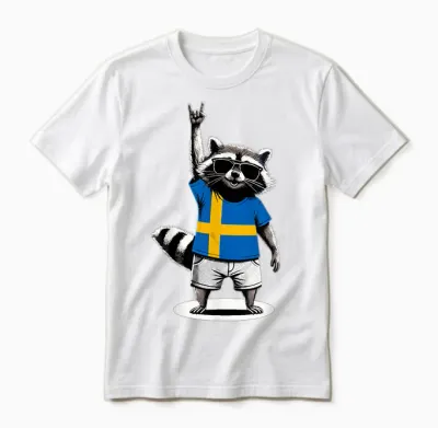 Schwedische Flagge Herren Damen Kinder Schweden Unisex T-Shirt - White
