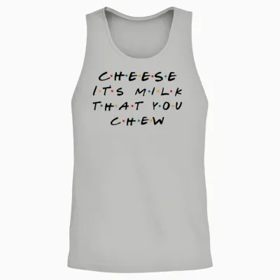 Cheese Funny Unisex Tank Top - Ash