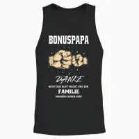 Bonuspapa Vater Vatertag Papa Stiefpapa Stiefvater Herren Unisex Tank Top in Black - 2