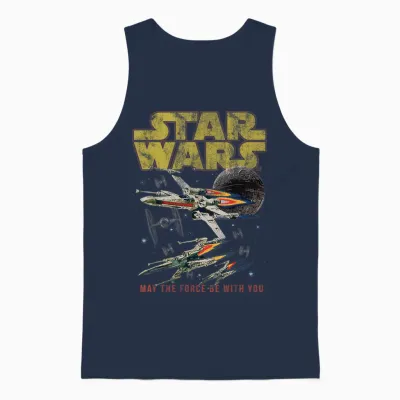 Star Wars a New Hope X-Wing May the Force Be with You Unisex Tank Top - Navy