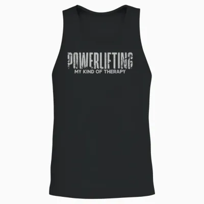 Powerlifting Meine Art Von Therapie Powerlifter Fitnesstraining Unisex Tank Top - Black