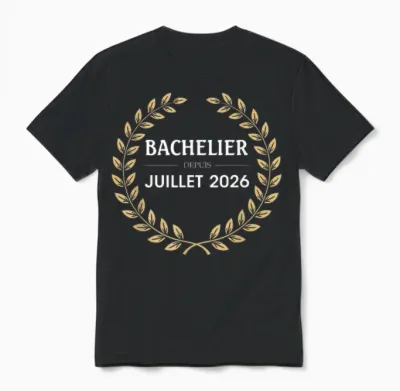 Bachelier 2026 Félicitations Réussite Bac Souvenir Garçon Unisex T-Shirt - Black