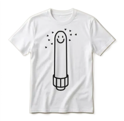 Smiling Dildo Unisex T-Shirt - White