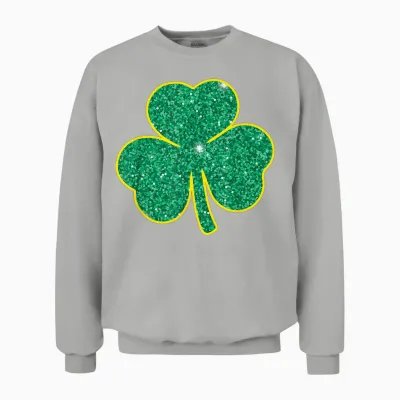 Leprechaun's Pick: Happy St. Patrick's Day Shamrock Paddy T-Shirt, Black, S Unisex Sweatshirt - Ash