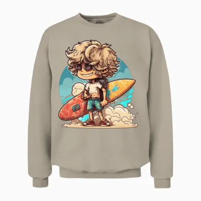 Surfer Summer Funny Unisex Sweatshirt - Sand