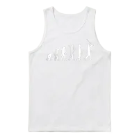 Funny Golf Evolution for Golfers Golf Players Unisex Tank Top - White – 1