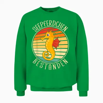 Seepferdchen Bestanden Frühschwimmer Abzeichen Unisex Sweatshirt - Irish Green