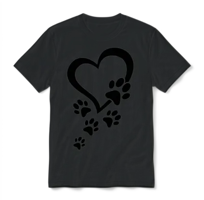 Dog Paw Heart Baby Dogs - Dog Paws Hearts Dog Paw Unisex T-Shirt - Black