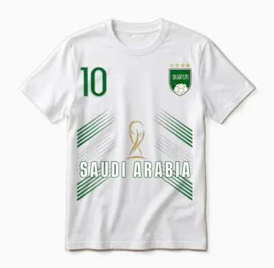 Retro Saudi Arabia Flag Saudi Arabian Pride Lovers Unisex T-Shirt - White