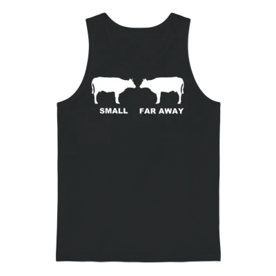 Small Cow Far Away Mens Funny Father Ted Dougal Ja Unisex Tank Top - Black