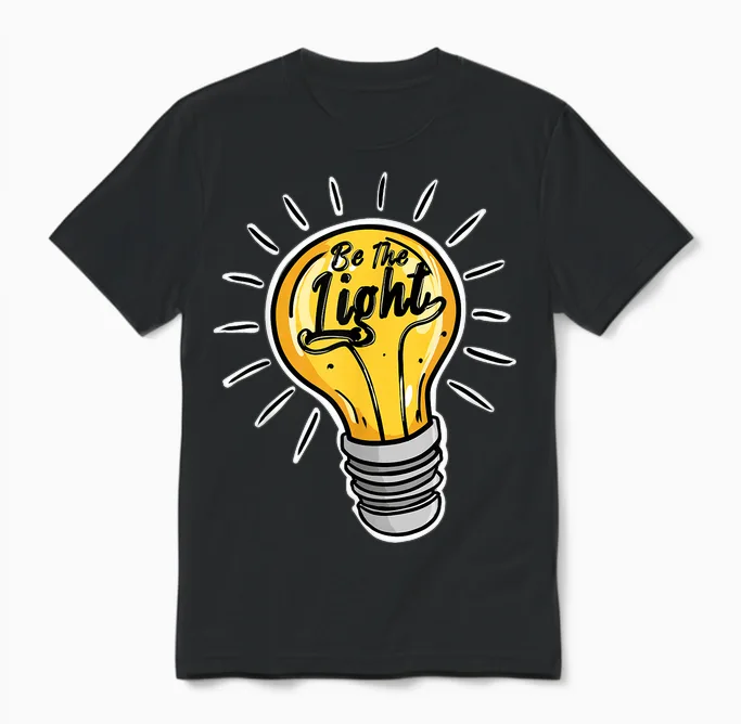L'ampoule étant La Lumière Unisex T-Shirt in Black