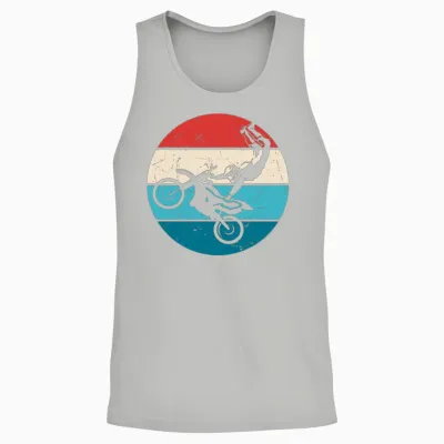Freestyle Motorcyclist Retro Unisex Tank Top - Ash