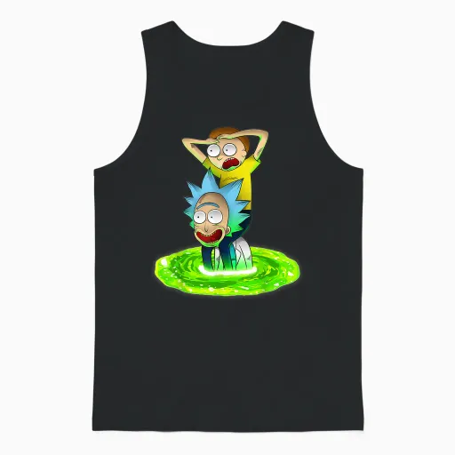 Mademark X Rick and Morty - Rick and Morty Shirt Seeking New Adventure Unisex Tank Top - Black