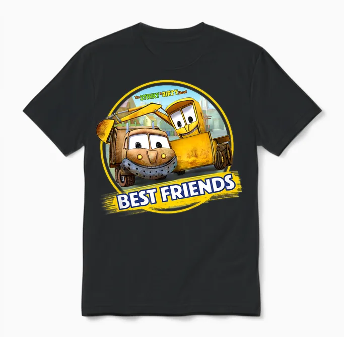 The Stinky and Dirty Show - Best Friends Unisex T-Shirt in Black