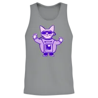 Funny Cat in Astronaut Suit Funny Animals Unisex Tank Top - Sport Grey – 2