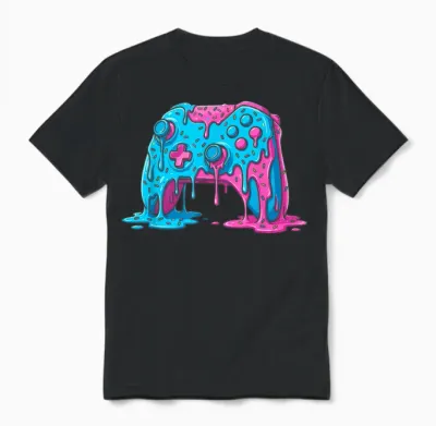 Drip Gamer Controller Boys Video Game Retro Gaming Unisex T-Shirt - Black