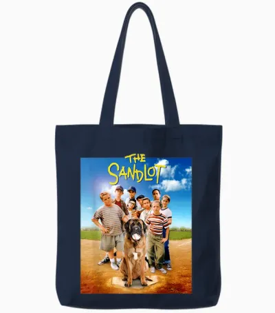 The Sandlot Movie Poster 90s Tote Bags - Navy