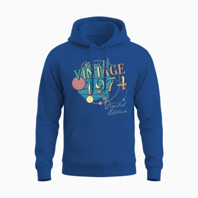 50th Birthday Year 1974 Original 1974 Unisex Hoodie - Royal