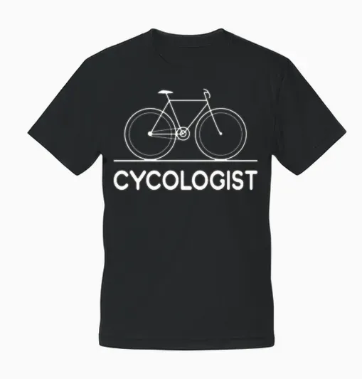 Cycologist Funny Biker Unisex T-Shirt - Black