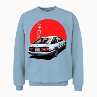 Ae86 Initial D Trueno Japan Movie Unisex Sweatshirt - Light Blue