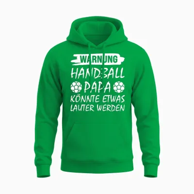 Warnung Handball Papa Handball Papa Unisex Hoodie - Irish Green