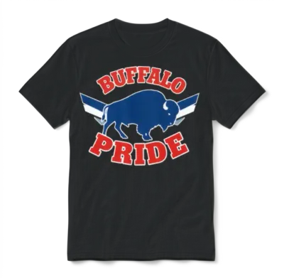 Buffalo Pride Emblem Unisex T-Shirt - Black