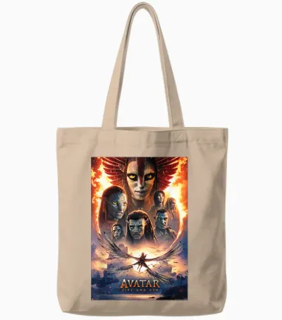 Avatar: Fire and Ash Official Movie Theatrical Tote Bags - Natural