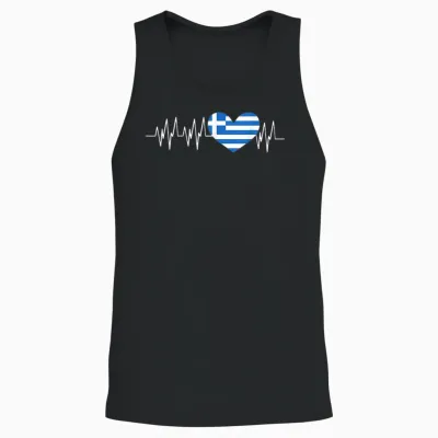 Griechenland Geschenk Flagge Greece Grieche Hellas Athen Unisex Tank Top - Black