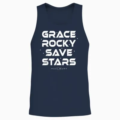 Project Hail Mary Grace Rocky Save Stars Unisex Tank Top - Navy