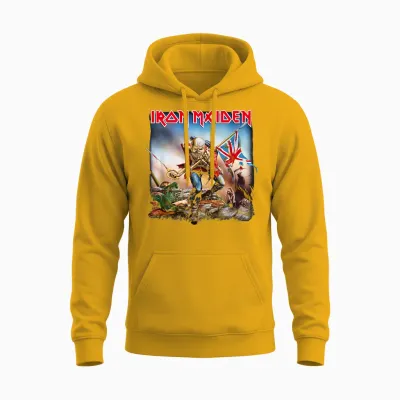 Iron Maiden - the Trooper Unisex Hoodie - Gold
