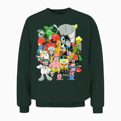 Spongebob Squarepants Cast of Characters Unisex Sweatshirt - Forest