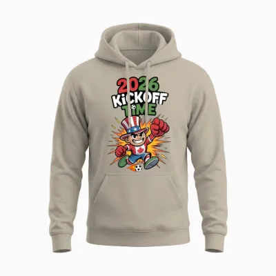 World 2026 Kickoff Time Unisex Hoodie - Sand