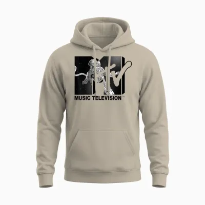 Mademark X Mtv - Mtv Astronaut Stratosphere Footage Unisex Hoodie - Sand