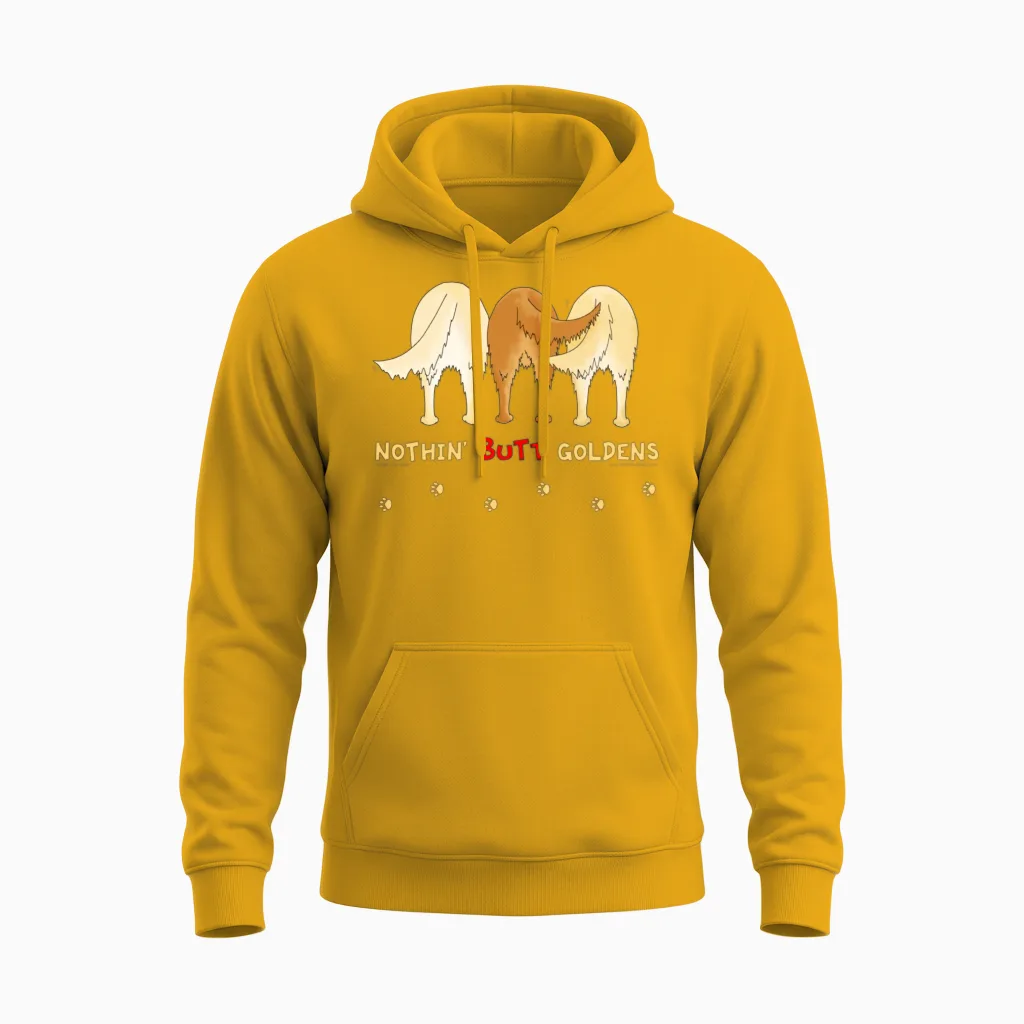 Nothin' Butt Goldens Unisex Hoodie in Gold