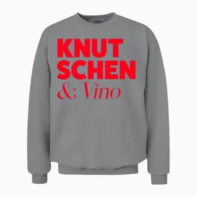 Knutschen & Vino X Rosé Red Wine White Wine Schorle Wine Back Unisex Sweatshirt - Sport Grey