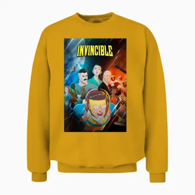 Invincible Trip to Mars Group Unisex Sweatshirt - Gold