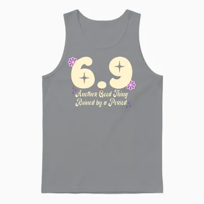Funny 69 T-Shirt, Inappropriate Adult Humor Retro Unisex Tank Top - Sport Grey
