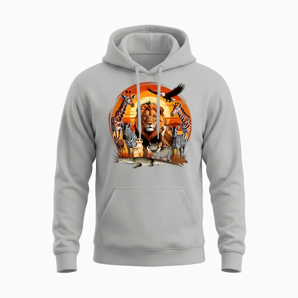 Zookeeper Africans Animal Jungle Safari Zoo Keeper Wildlife Unisex Hoodie in Ash