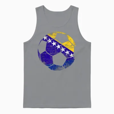 Bosnien-Fußball, Bosnien, Bosnien-Flagge. Unisex Tank Top - Sport Grey