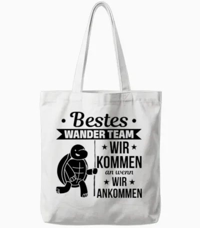 Best Hiking Team We Arrive When We Arrive Hiking Tote Bags - White