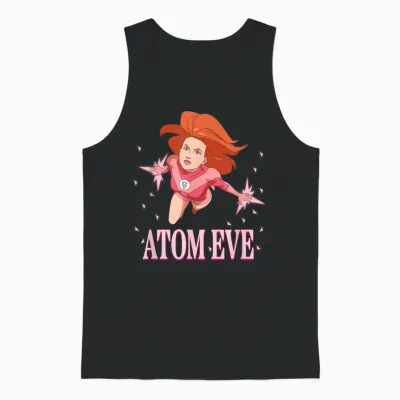 Invincible Atom Eve Flying Heroic Logo T-Shirt, Black, S Unisex Tank Top - Black