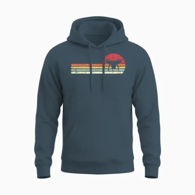 Retro Drone Unisex Hoodie - Dark Heather