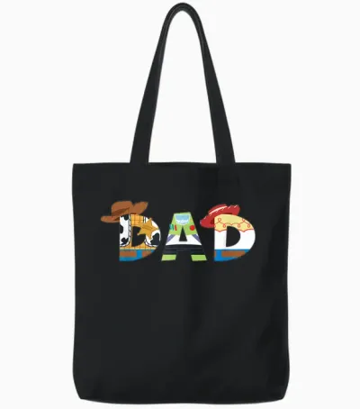 Disney and Pixar’s Toy Story Dad Father’s Day Birthday Tote Bags - Black