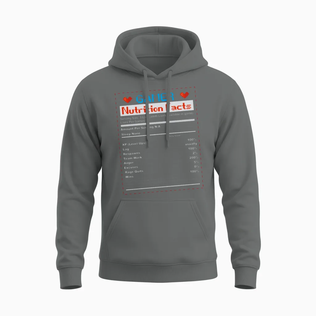 Gamer Clothes Funny Gaming Gift Unisex Hoodie in Graphite Heather
