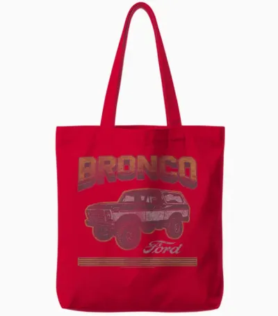 Ford - Bronco Suv with Logo Tote Bags - Red