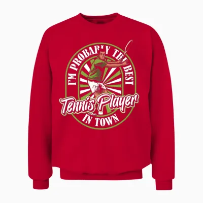 Tennis Funny Unisex Sweatshirt - Red