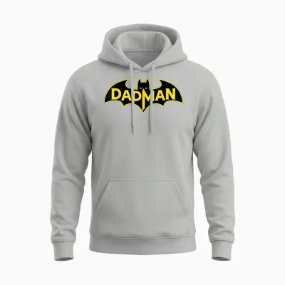 Dadman - Funny Superhero Dad Unisex Hoodie - Ash