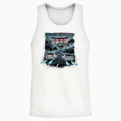 Japanese Car Tshirt Jdm Japan Street Racing Unisex Tank Top - White