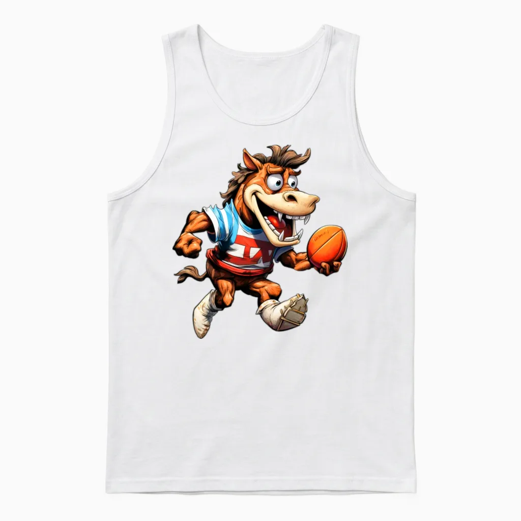 Horses Rugby Horse Lovers Unisex Tank Top in White